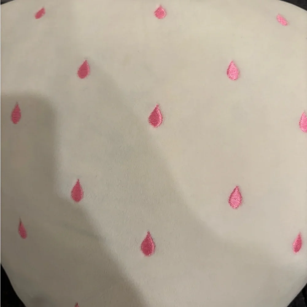 Strawberry Shaped Plush Pillow - White, Pink, green